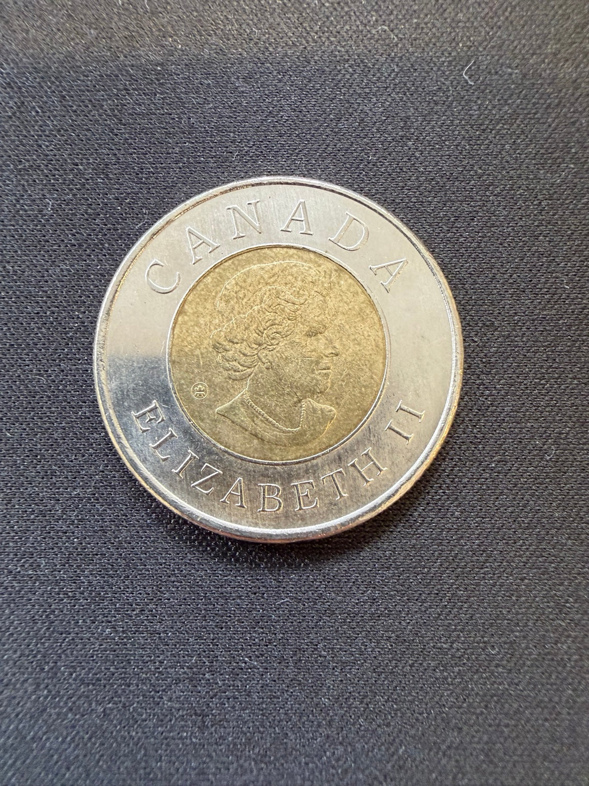 2008 Ville de Québec toonie obverse, representative circulated coin