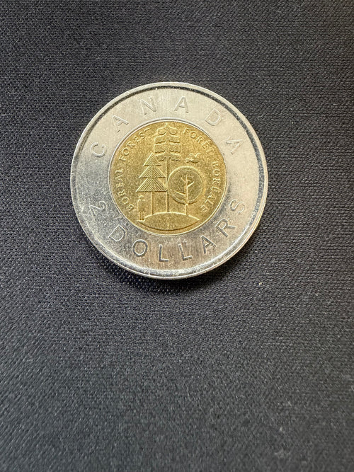 Representative 2011 Boreal Forest circulated toonie, reverse