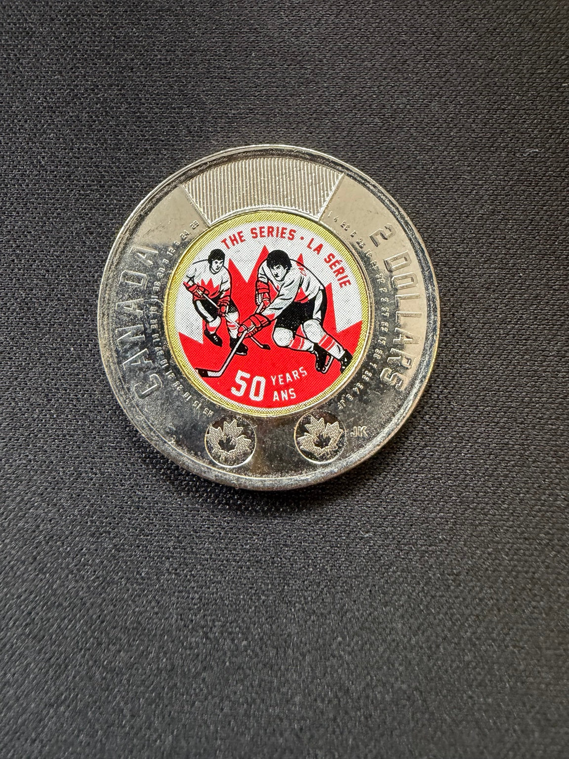 Representative 2022 Summit Series colourized circulated toonie, reverse