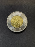 Representative 2022 Summit Series uncolourized circulated toonie, reverse