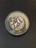 2023 Riopelle colourized toonie reverse, representative circulated coin