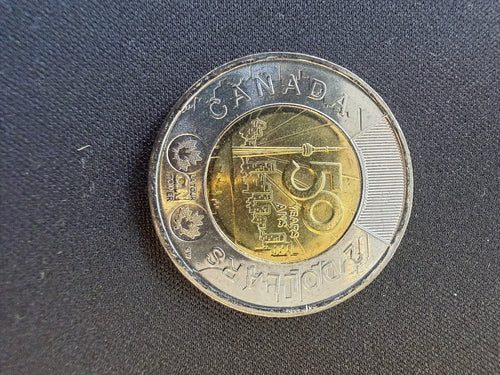 2026 CN Tower uncolourized toonie reverse