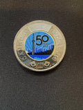 2026 CN Tower colourized toonie reverse, representative circulated coin