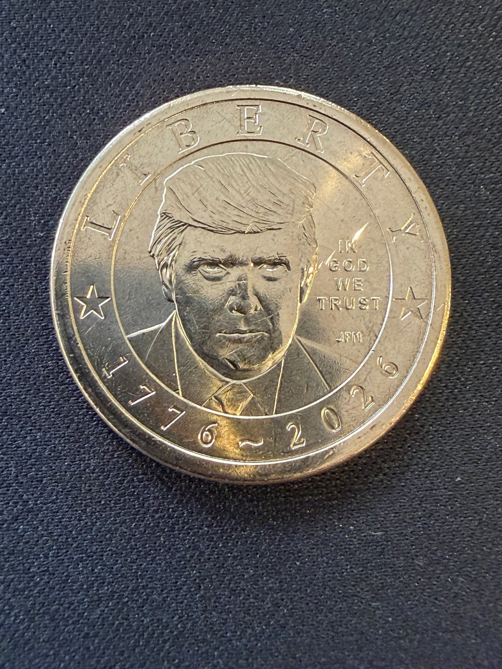 Donald Trump dollar portrait close-up
