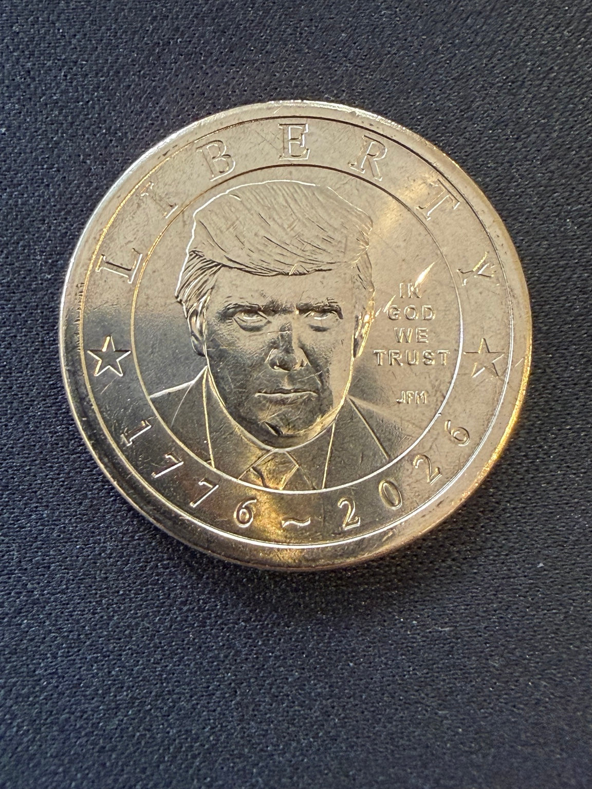 Donald Trump dollar portrait close-up
